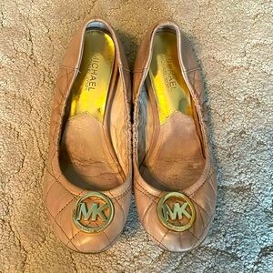 Women’s Michael Kors tan flats, size 8